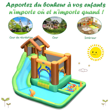 Inflatable Water Park With Slide, 368x303x230 cm