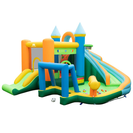 Inflatable Water Slide Bounce House, Dual Slides, Pool, No Blower