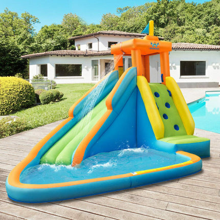 Inflatable Water Slide Bounce House With Blower, Splash Pool