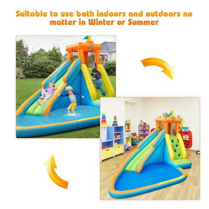 Inflatable Water Slide Bounce House With Blower, Splash Pool