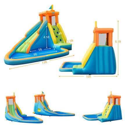 Inflatable Water Slide Bounce House With Blower, Splash Pool