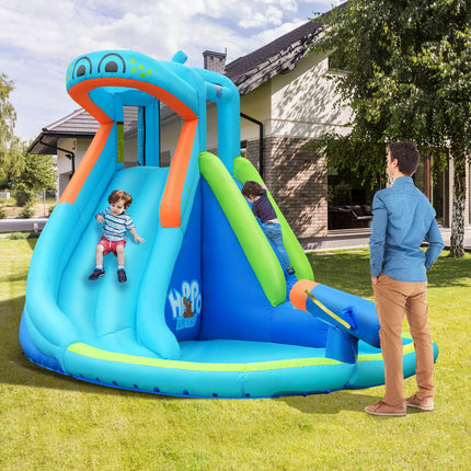 Inflatable Water Slide Bounce House With Splash Pool, 3-10