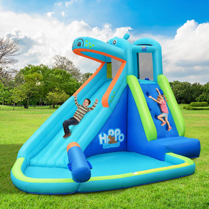 Inflatable Water Slide Bounce House With Splash Pool, 3-10