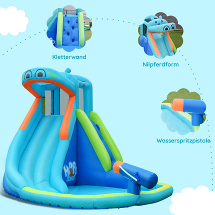 Inflatable Water Slide Bounce House With Splash Pool, 3-10