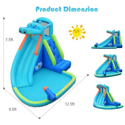 Inflatable Water Slide Bounce House With Splash Pool, 3-10