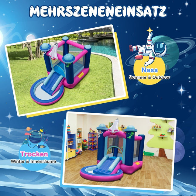 Inflatable Water Slide Bounce House for Kids, 207x393x270 cm