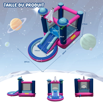 Inflatable Water Slide Bouncy Castle With Pool, Blower