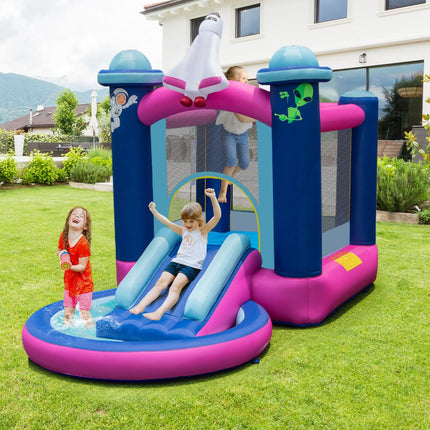 Inflatable Water Slide Bouncy Castle With Pool, Blower