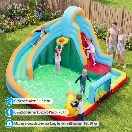 Inflatable Water Slide with Balls and Climbing Wall