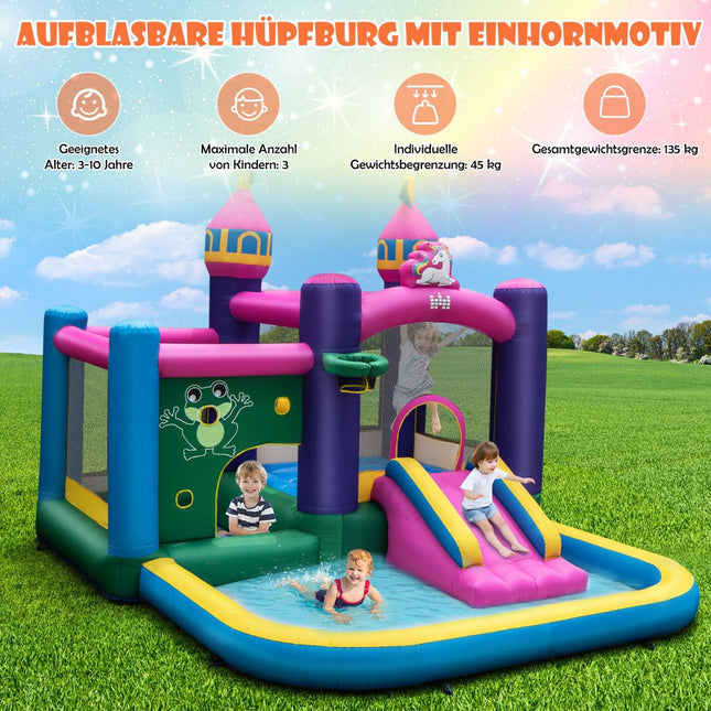 Inflatable Water Slide with Blower, 327x392x270 cm, Oxford Fabric