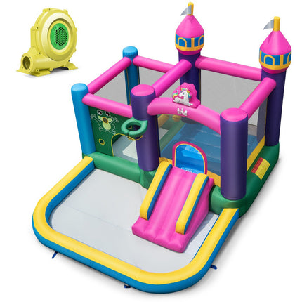 Inflatable Water Slide with Blower, 327x392x270 cm, Oxford Fabric
