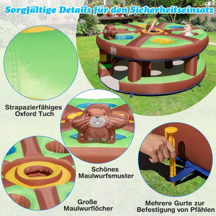 Inflatable Whack-a-Mole Game for Kids with Blower