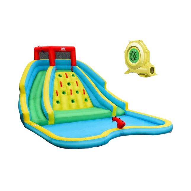 Inflatable bouncy castle with blower Bouncy castle with two water slides 452 x 366 x 229 cm