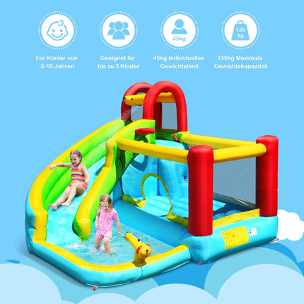 Inflatable bouncy castle with slide jumping area jumping castle play pool 320 x 305 x 213 cm