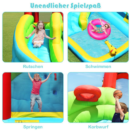 Inflatable bouncy castle with slide jumping area jumping castle play pool 320 x 305 x 213 cm