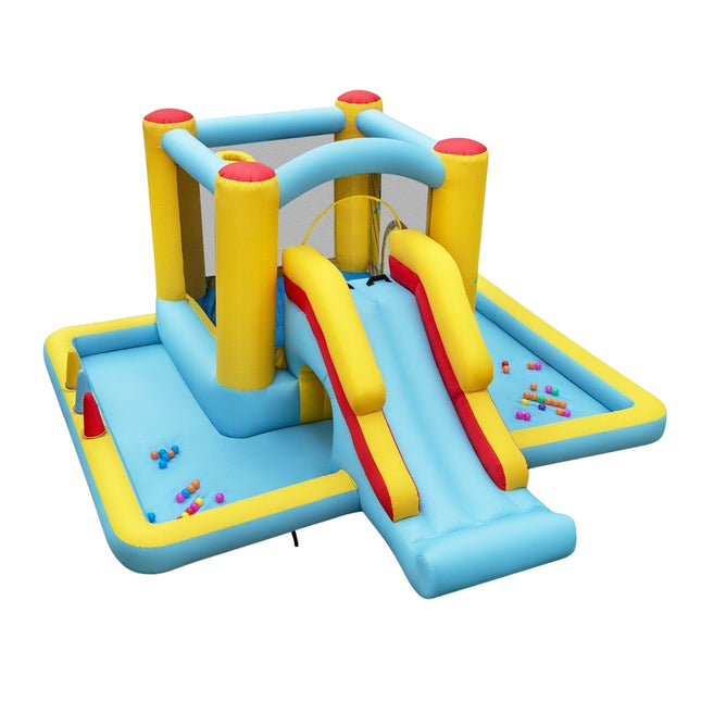 Inflatable bouncy castle with slide & tunnel & basketball hoop & ring toss game giant castle