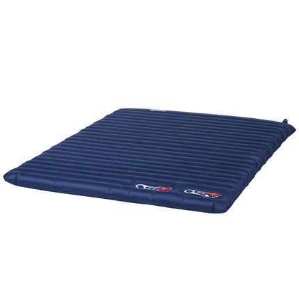 Inflatable camping mattress - Navy blue, PVC, 195x138x10 cm
