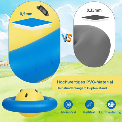 Inflatable dome seesaw for rolling & tilting & climbing & bouncing children's seesaw yellow + blue