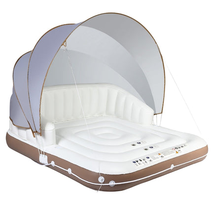 Inflatable pool platform with retractable & removable canopy 180 x 180 x 160 cm