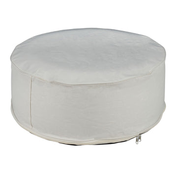 Inflatable stool in cream white