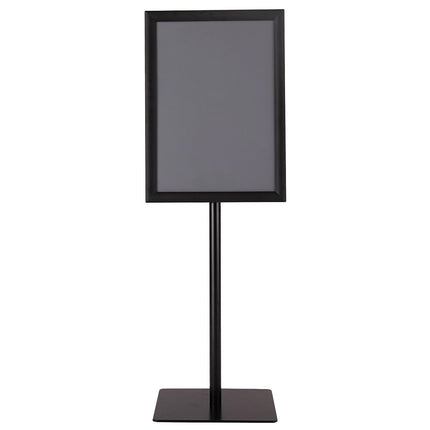 Information stand A3 height-adjustable removable poster stand silver/black 42 x 29.5 cm-black