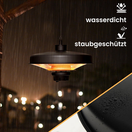 Infrared Ceiling Patio Heater 2000W, Remote Control, IP65