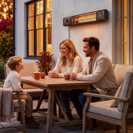 Infrared Patio Heater 2000W, Carbon Fiber, Remote Control