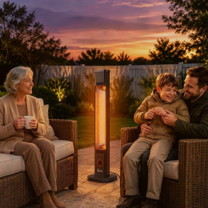 Infrared Patio Heater 2000W, Carbon Fiber, Remote Control