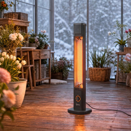 Infrared Patio Heater 2000W, Carbon Fiber, Remote Control