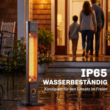 Infrared Patio Heater 2000W, Carbon Fiber, Remote Control