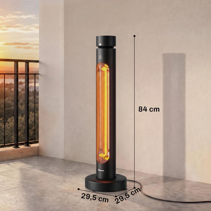 Infrared Patio Heater 2000W, Oscillating, Remote Control