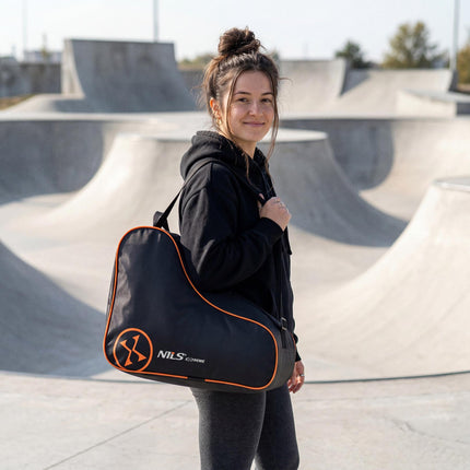 Inline Skate Bag – One-Shoulder 420D Nylon, Orange