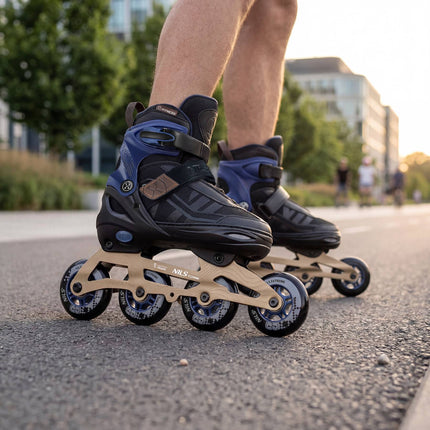 Inline Skates, Adjustable Size 35–38, Aluminum Frame