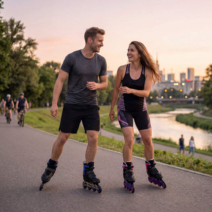 Inline Skates, Adjustable Size EU 35-38, Pink, ABEC 7