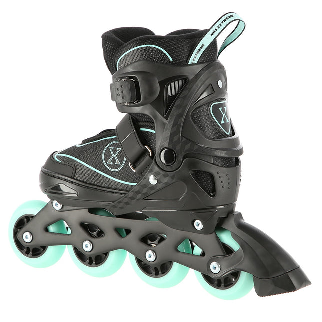 Inline Skates, Adjustable Size S (31-34), Black-Mint