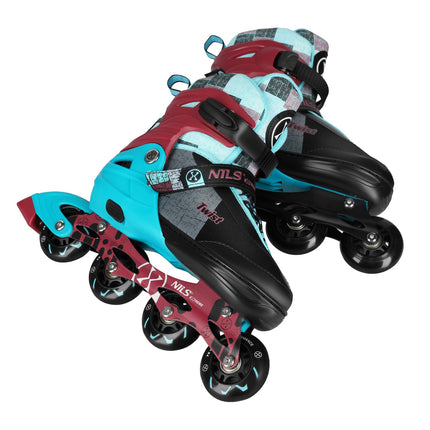 Inline Skates, Adjustable Size S (31-34), Blue