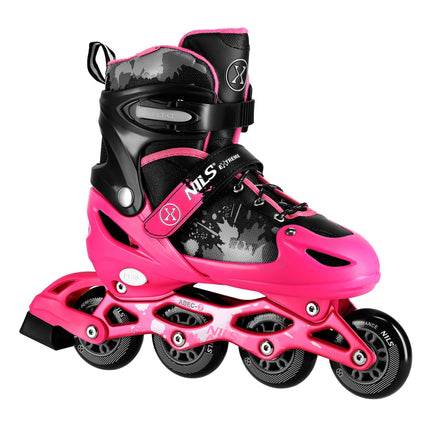 Inline Skates, Adjustable Size S (31-34), Pink