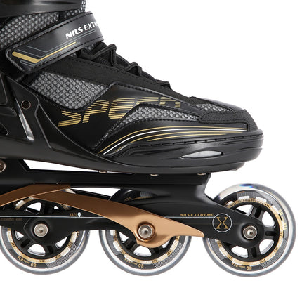 Inline Skates, Black-Gold, Size 40
