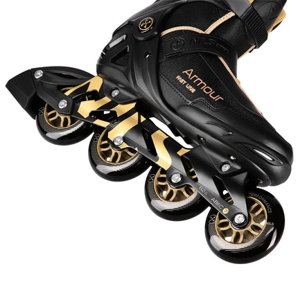 Inline Skates, Black Gold, Size 43, Protective Armour