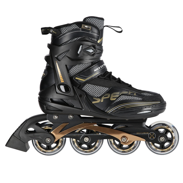 Inline Skates, Black-Gold, Size 44
