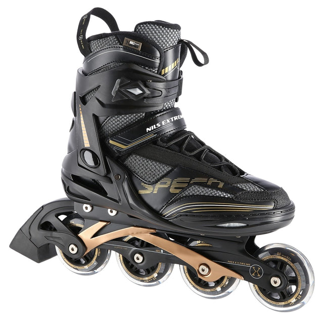 Inline Skates, Black-Gold, Size 45
