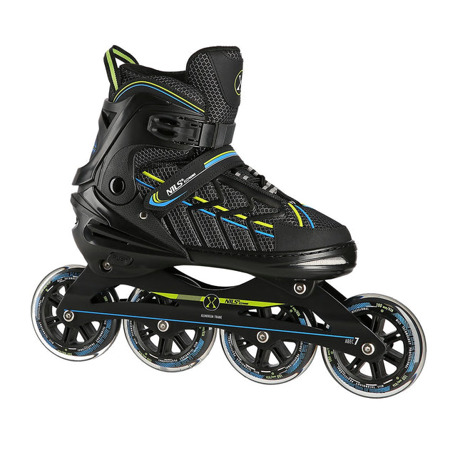 Inline Skates, Black-Lime, Size L (39-42)