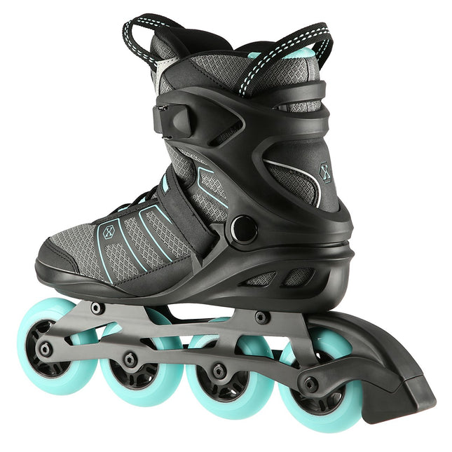 Inline Skates, Black-Mint, Size 42, ABEC9 Bearings