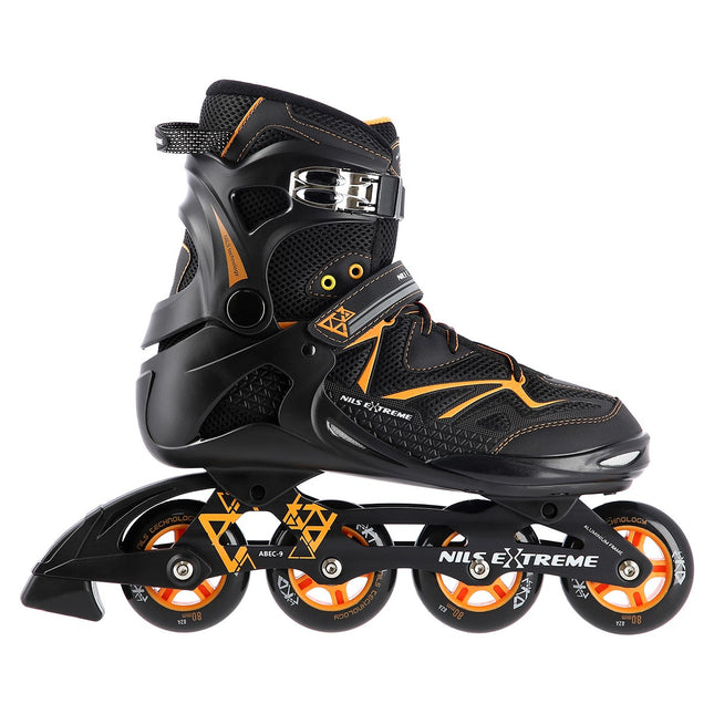 Inline Skates, Black/Orange, Size 42