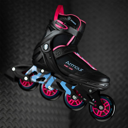 Inline Skates, Black/Pink, Size 38, Protective Gear