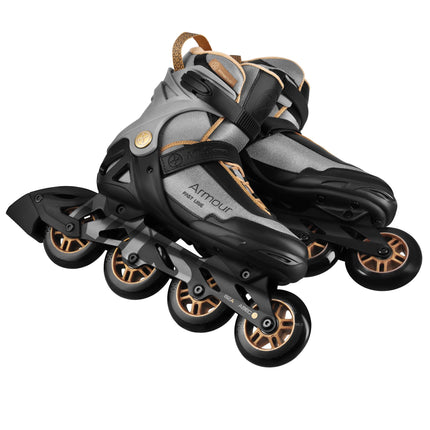 Inline Skates With Brake, ABEC-7, Dark Gray, Size 38