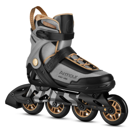 Inline Skates with Brake, ABEC-7, Dark Gray, Size 40