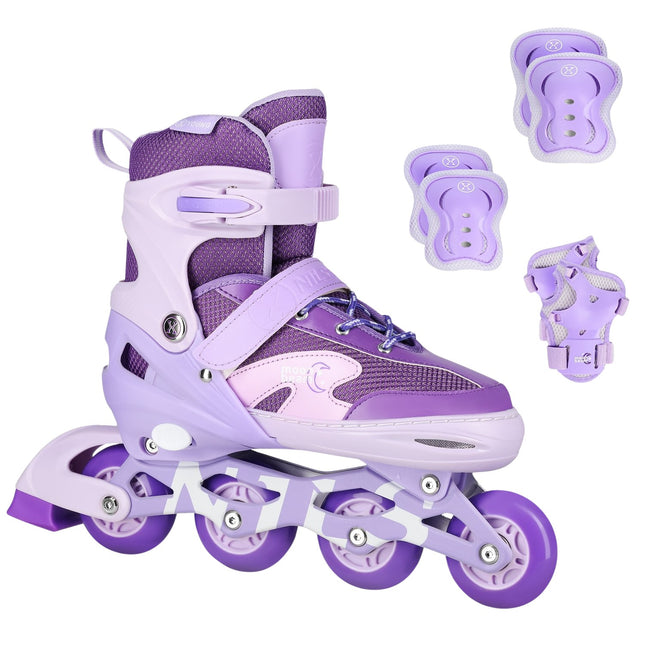 Inline Skates with LED, Protectors, Size L (39-42)