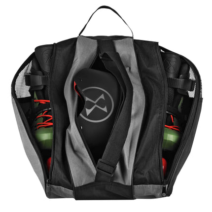 Inline and Ice Skate Bag, 3 Compartments, Grey