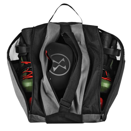 Inline and Ice Skate Bag, 3 Compartments, Grey